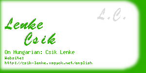 lenke csik business card